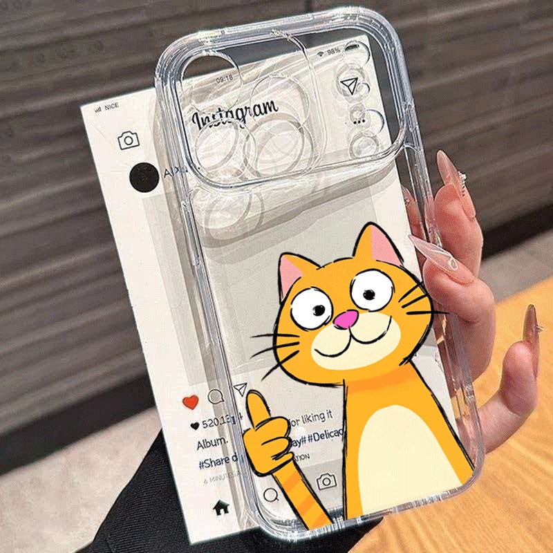 Xiaomi Redmi Note 14 - Cute Cartoon Orange Cat Phone Case